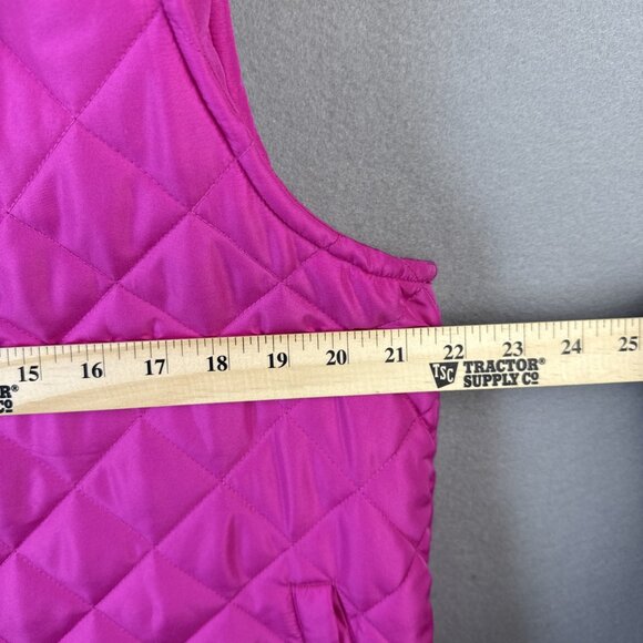 NWT Crown & Ivy‎ Hip Pink Vest Women’s Size XL Barbie Quilted Hot Clueless Gold - Picture 6 of 11